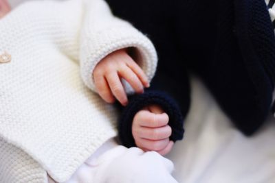 Close-up of baby hand