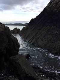 Close-up of sea against sky