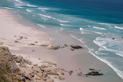 High angle view of beach