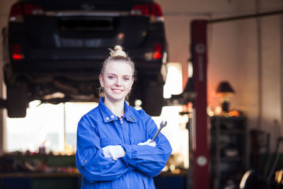 Portrait of smiling young woman