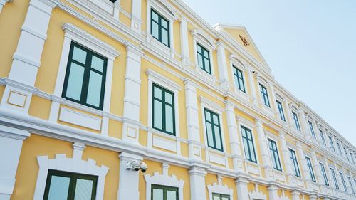 Low angle view of building against clear sky