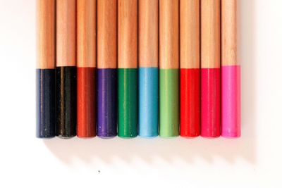 Close-up of colored pencils