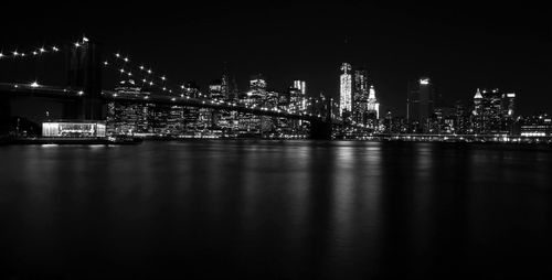 Illuminated city at night