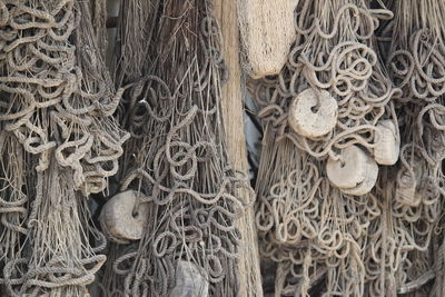 Full frame shot of fishing net