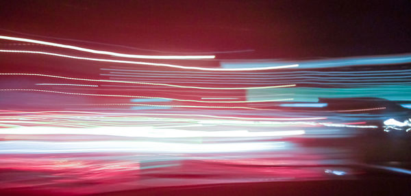 Light trails at night