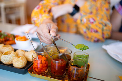 Indian traditional food, set of chutney