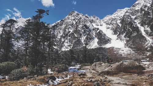 Scenic view of yumthang valley in sikkim, india