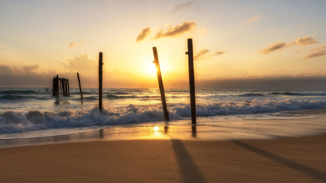 SCENIC VIEW OF SEA DURING SUNSET