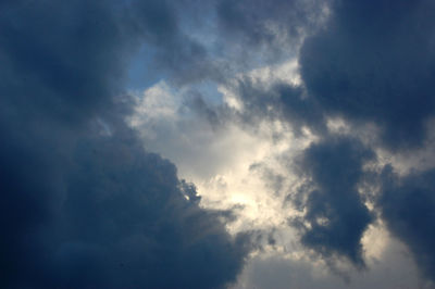 Low angle view of clouds in sky