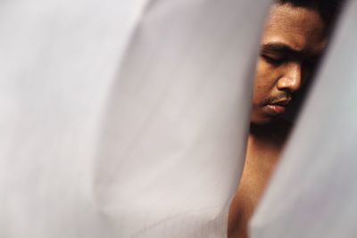 Close-up of young man