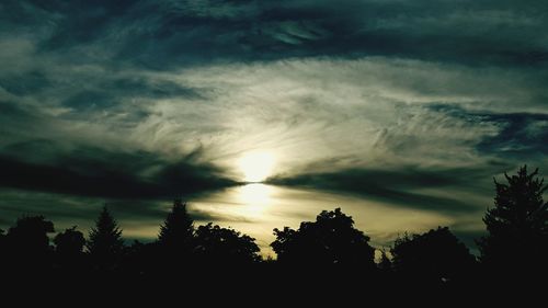 Low angle view of cloudy sky