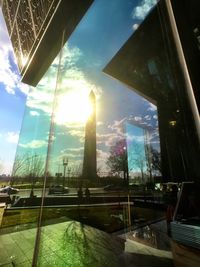 Modern building against sky in city