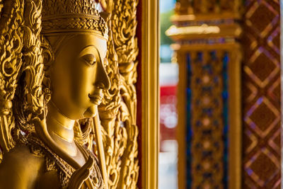 Statue of buddha in building