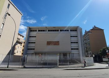 Low angle view of buildings against sky