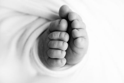 Close-up of baby hand