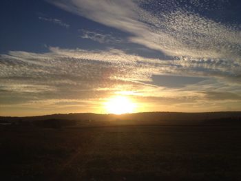 Scenic view of landscape at sunset