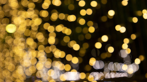 Defocused image of illuminated lights