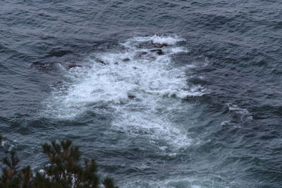 High angle view of sea