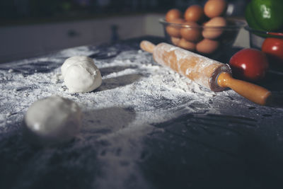 Close-up of food on table