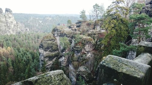 Scenic view of rock formations