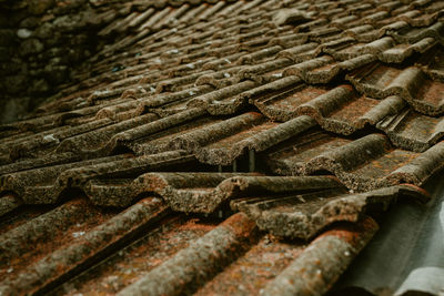 Full frame shot of roof tiles