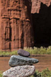 Stack of stone on rock