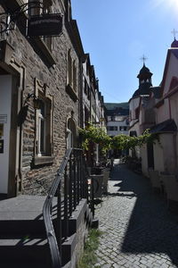 Low angle view of buildings in city