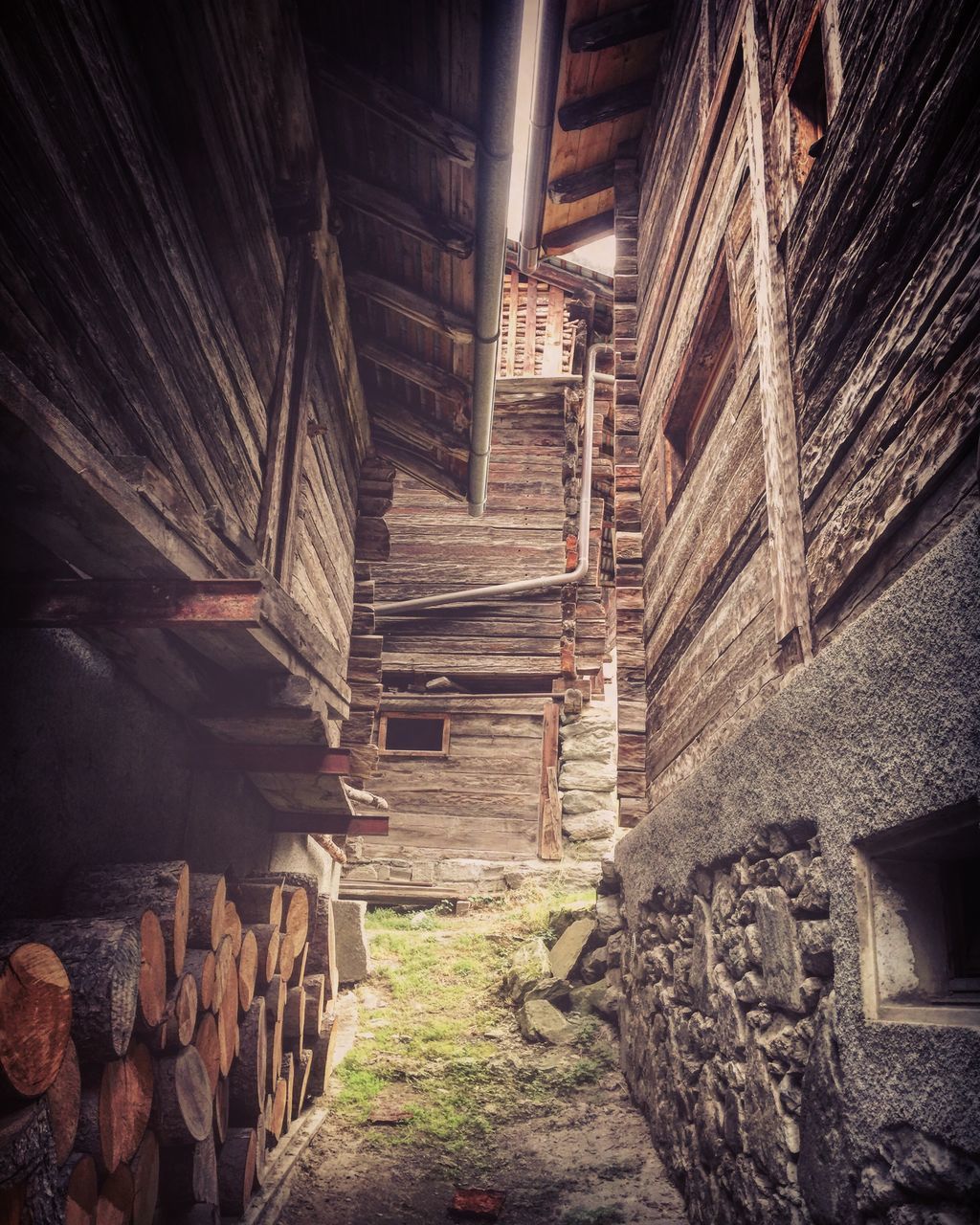 architecture, built structure, building, no people, history, the past, indoors, direction, staircase, the way forward, solid, day, old, wall, low angle view, narrow, nature, ancient, alley, stone wall, ancient civilization