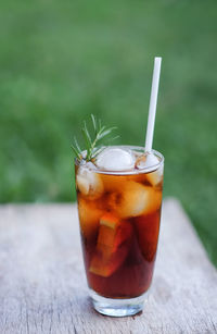 Close-up of drink on table