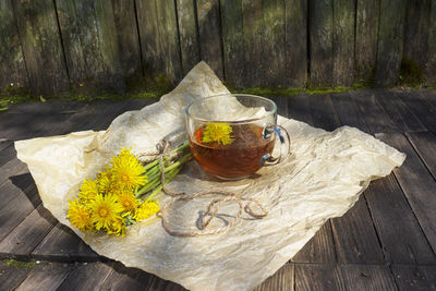 Close-up of drink on table