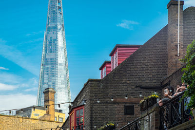 Low angle view of buildings against sky