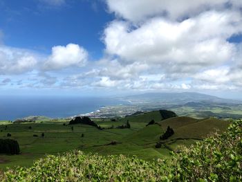 Scenic view of landscape against sky