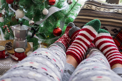 Close-up of christmas decorations