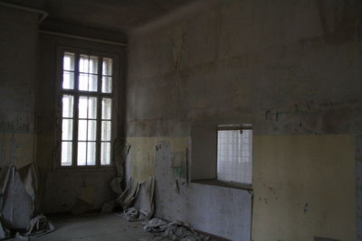 Interior of abandoned building