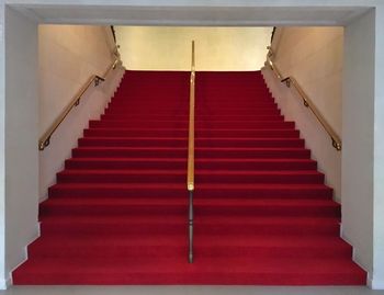 Red spiral staircase