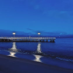 Scenic view of sea against blue sky