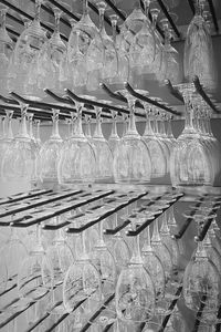 Empty glass for sale at market stall