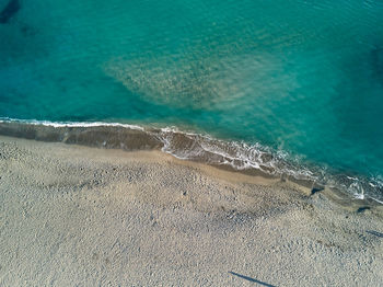 High angle view of beach