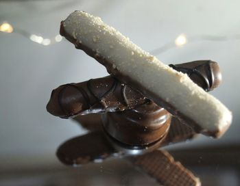 Close-up of cigarette on table