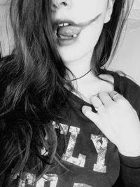 Close-up portrait of a woman