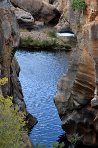 Rock formation in water