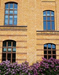 View of building through window