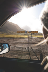 Scenic view of car