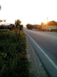 Road passing through forest