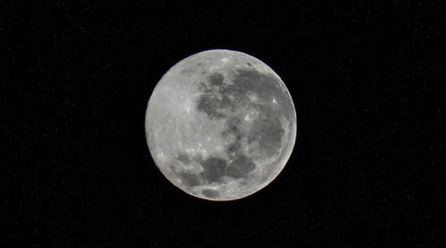 Low angle view of moon in sky