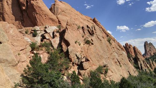 Scenic view of rock formation against sky