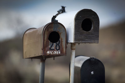 Mailboxes in countryside