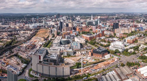 High angle view of cityscape