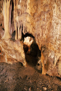 Rock formation in cave