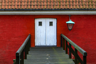 Red house roof